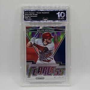 2021 Panini Prizm Nolan Arenado Fearless Red White Blue #FR-16 Cardinals Graded